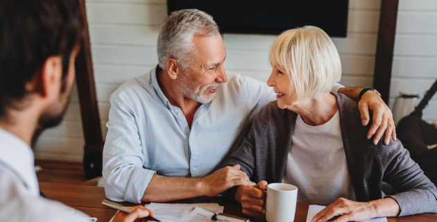 older couple sitting together