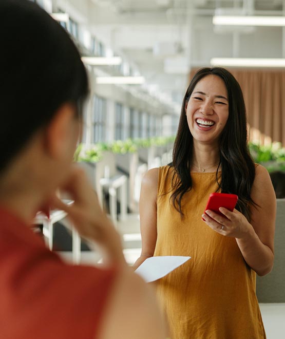 Two ladies in an office environment